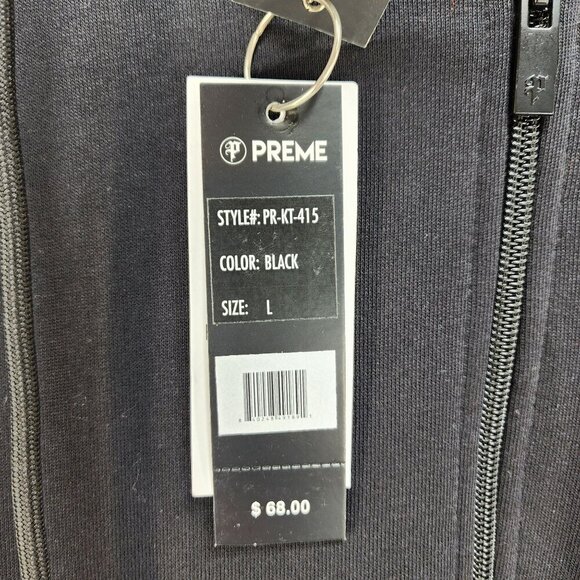 Preme Black  With Multiple Utility Pockets Full-Zip Hoodie Size L - Picture 9 of 14
